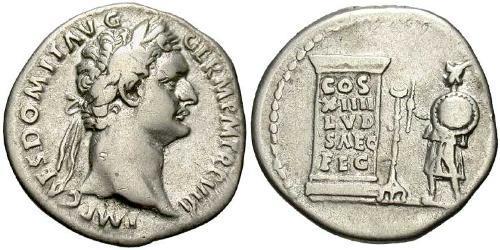 1 Denario Impero romano (27BC-395) Argento Domiziano (51-96)