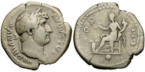 1 Denario Impero romano (27BC-395) Argento Adriano (76 - 138) 