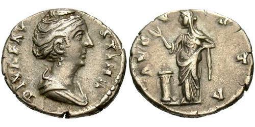 1 Denario Impero romano (27BC-395) Argento Faustina maggiore(105-141)