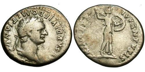 1 Denario Impero romano (27BC-395) Argento Domiziano (51-96)