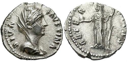 1 Denario Impero romano (27BC-395) Argento Faustina maggiore(105-141)