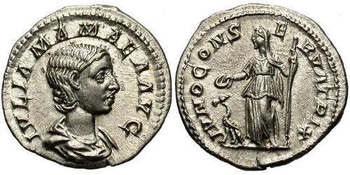 1 Denario Impero romano (27BC-395) Argento Julia Avita Mamaea (180-235)