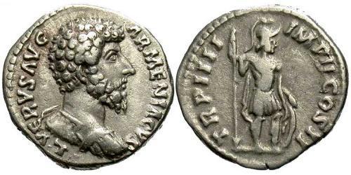 1 Denario Impero romano (27BC-395) Argento Lucio Vero (130-169)