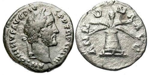 1 Denario Impero romano (27BC-395) Argento Antonino Pio  (86-161)