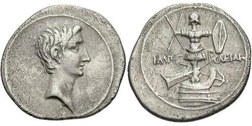 1 Denario Impero romano (27BC-395) Argento Augustus (63BC- 14) 