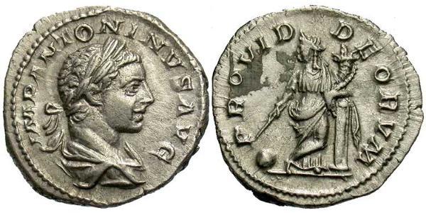 1 Denario Impero romano (27BC-395) Argento Eliogabalo (203-222)