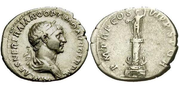 1 Denario Impero romano (27BC-395) Argento Traiano (53-117)