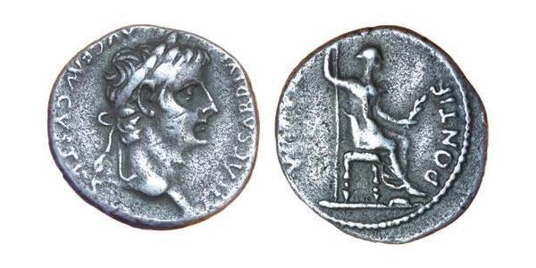 1 Denario Impero romano (27BC-395) Argento Tiberio Claudio Nerone (42 BC-37)