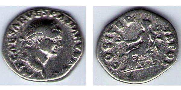 1 Denario Impero romano (27BC-395) Argento Vespasiano (9-79)