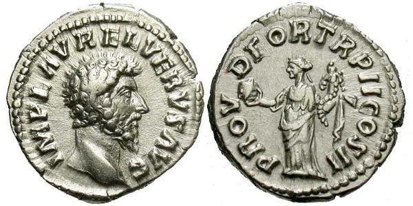 1 Denario Impero romano (27BC-395) Argento Lucio Vero (130-169)