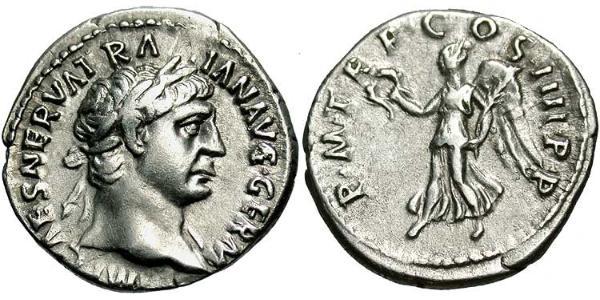 1 Denario Impero romano (27BC-395) Argento Traiano (53-117)