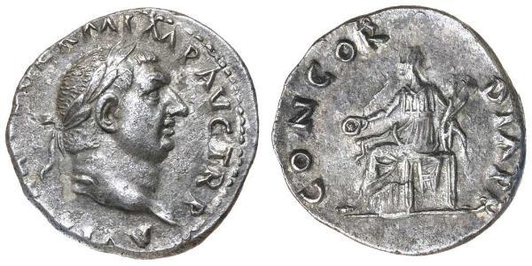 1 Denario Impero romano (27BC-395) Argento Vitellio (15-69)