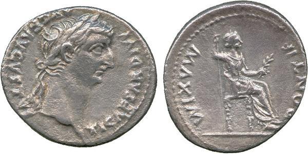 1 Denario Impero romano (27BC-395) Argento Tiberio Claudio Nerone (42 BC-37)