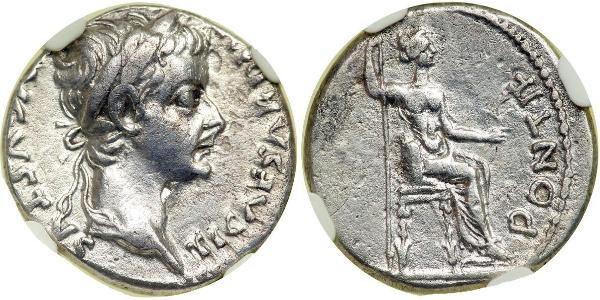 1 Denario Impero romano (27BC-395) Argento Tiberio Claudio Nerone (42 BC-37)