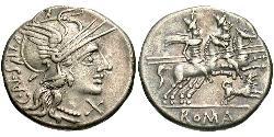 1 Denario Repubblica romana (509BC-27BC) Argento 