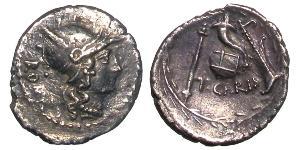 1 Denario Repubblica romana (509BC-27BC) Argento 