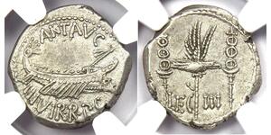 1 Denario Repubblica romana (509BC-27BC) Argento Marco Antonio (83BC-30BC)