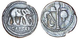 1 Denario Repubblica romana (509BC-27BC) Argento Giulio Cesare (100BC- 44 BC)