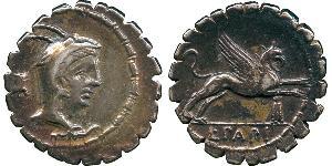 1 Denario Repubblica romana (509BC-27BC) Argento 