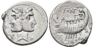 1 Denario Repubblica romana (509BC-27BC) Argento 