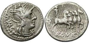 1 Denario Repubblica romana (509BC-27BC) Argento 