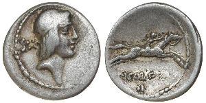 1 Denario Repubblica romana (509BC-27BC) Argento 