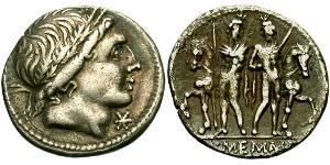 1 Denario Repubblica romana (509BC-27BC) Argento 