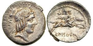 1 Denario Repubblica romana (509BC-27BC) Argento 