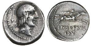 1 Denario Repubblica romana (509BC-27BC) Argento 