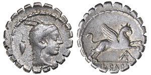 1 Denario Repubblica romana (509BC-27BC) Argento 