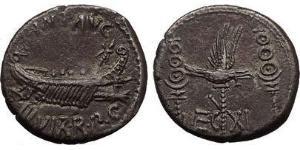 1 Denario Repubblica romana (509BC-27BC) Argento Marco Antonio (83BC-30BC)