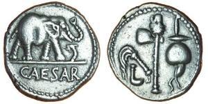 1 Denario Repubblica romana (509BC-27BC) Argento Giulio Cesare (100BC- 44 BC)