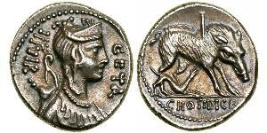 1 Denario Repubblica romana (509BC-27BC) Argento 