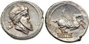 1 Denario Repubblica romana (509BC-27BC) Argento 