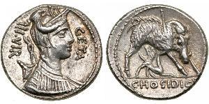 1 Denario Repubblica romana (509BC-27BC) Argento 