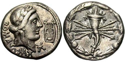 1 Denario Repubblica romana (509BC-27BC) Argento 