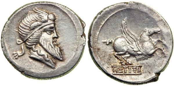 1 Denario Repubblica romana (509BC-27BC) Argento 