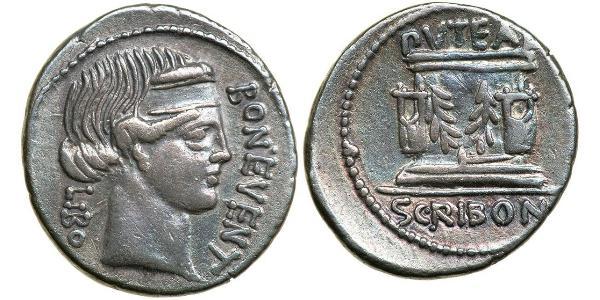 1 Denario Repubblica romana (509BC-27BC) Argento 