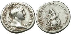 1 Denario Imperio romano (27BC-395) Plata Trajano (53-117)