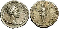 1 Denario Imperio romano (27BC-395) Plata Cómodo (161-192)