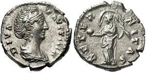 1 Denario Imperio romano (27BC-395) Plata Faustina la Mayor(105-141)