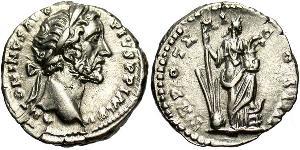 1 Denario Imperio romano (27BC-395) Plata Antonino Pío  (86-161)