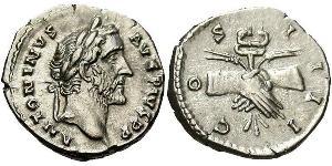 1 Denario Imperio romano (27BC-395) Plata Antonino Pío  (86-161)