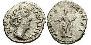 1 Denario Imperio romano (27BC-395) Plata Faustina la Mayor(105-141)