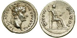 1 Denario Imperio romano (27BC-395) Plata Tiberio Claudio Nerón (42 BC-37)