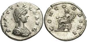 1 Denario Imperio romano (27BC-395) Plata Fulvia Plaucila (189-212)