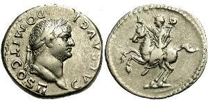 1 Denario Imperio romano (27BC-395) Plata Domiciano (51-96)