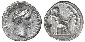 1 Denario Imperio romano (27BC-395) Plata Tiberio Claudio Nerón (42 BC-37)