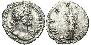 1 Denario Imperio romano (27BC-395) Plata Adriano  (76 - 138) 