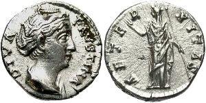 1 Denario Imperio romano (27BC-395) Plata Faustina la Mayor(105-141)